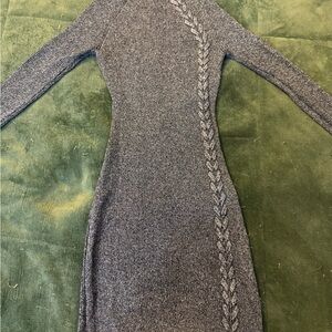 by & by Charcoal Long Sleeve Dress